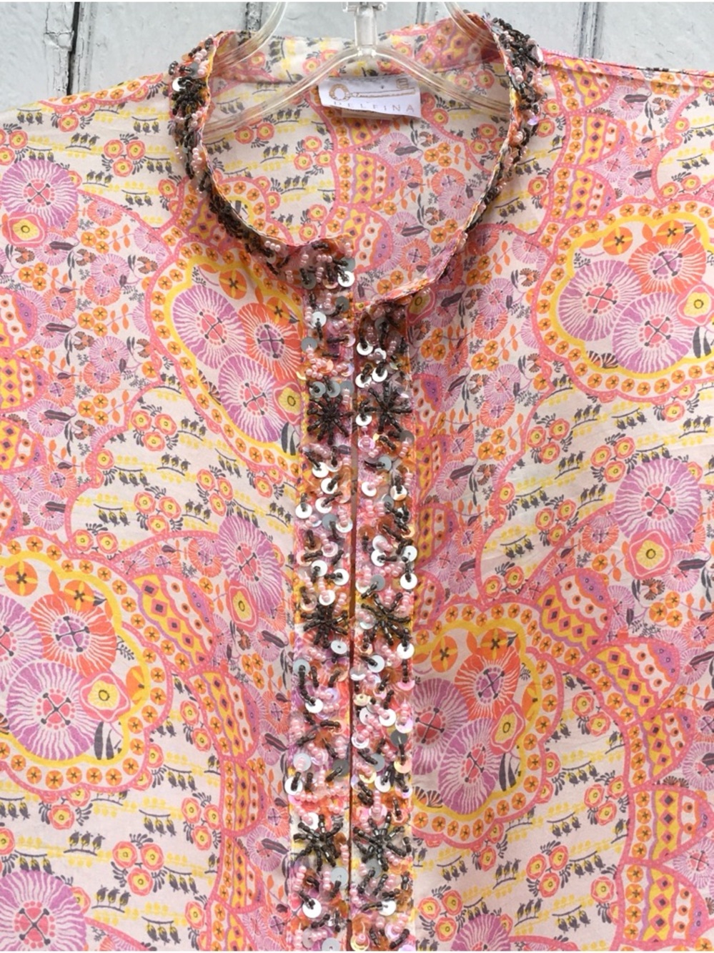 DELFINA SILK TUNIC DRESS